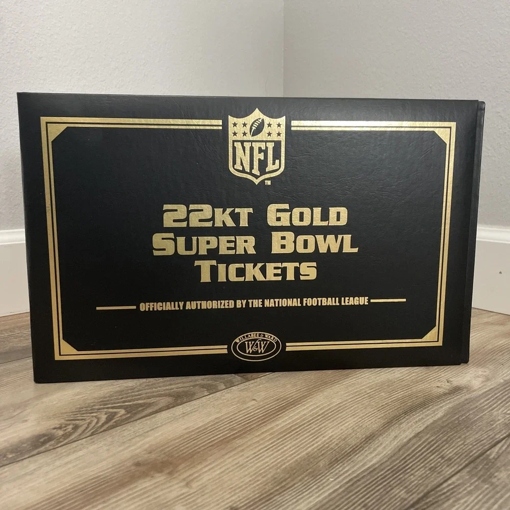 22Kt Gold Super Bowl Tickets BINDER ONLY‎